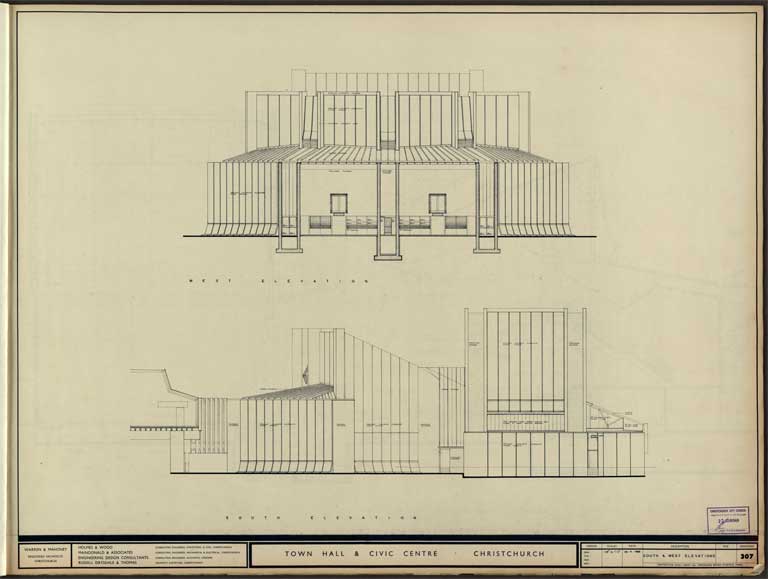 Town Hall & Civic Centre. South & West Elevations 29 August 1968 Image 7 of 12