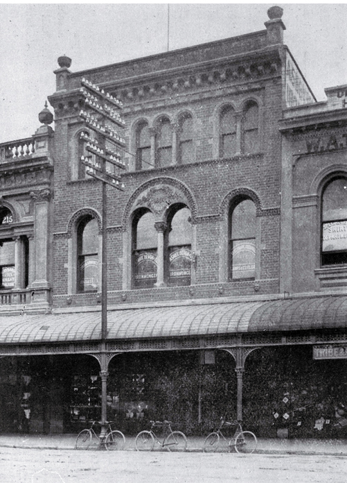 The 217 High Street premises of Ashby Bergh and Co. Ltd., wholesale and retail ironmongers and hardware merchants 