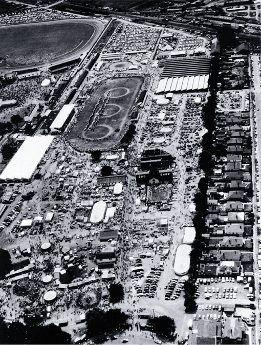 Aerial view of the Christchurch Agricultural and Pastoral Show, Addington 