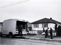 Rubbish day in a Christchurch suburb : Christchurch City Council refuse collection.