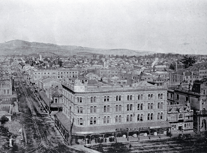 Christchurch, looking south from the Cathedral balcony 