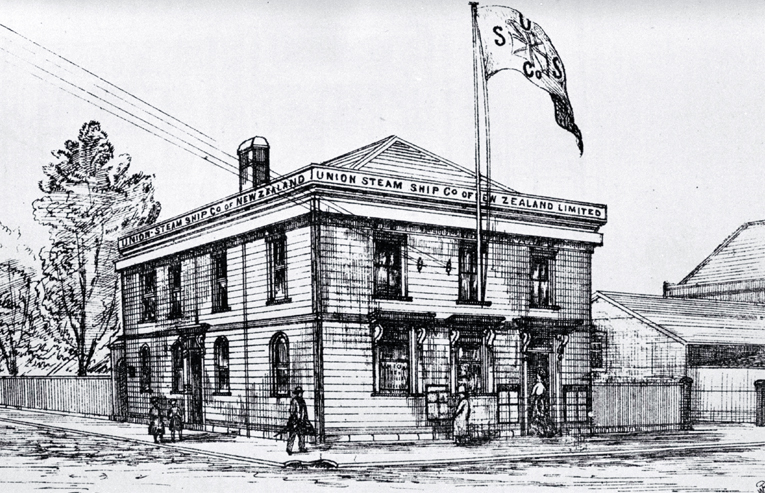 The Union Steam Ship Company, corner Cashel and Manchester Streets, Christchurch 