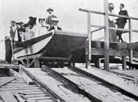 New Zealand International Exhibition 1906-1907 : sequence of going down the water chute.