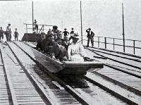 New Zealand International Exhibition 1906-1907 : sequence of going down the water chute.