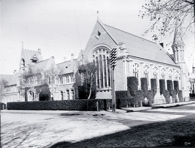 The Great Hall and clock tower, Canterbury College 