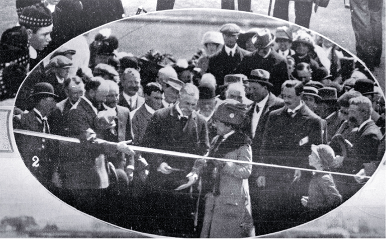 Opening of the new traffic bridge over the Ashley River, North Canterbury : Lord Islington cutting the ribbon.