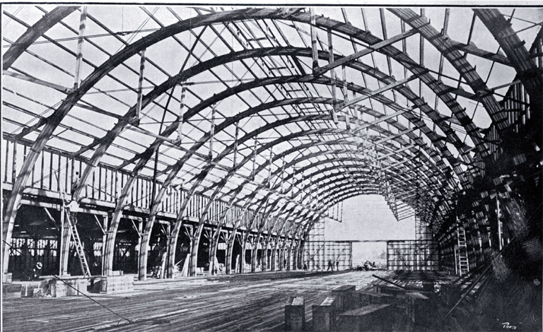New Zealand International Exhibition : the main building and machinery hall from the south end.