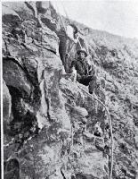 Construction of the road at Morgan's Valley, Heathcote, showing the difficulties that had to be overcome