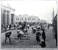 The construction of the electrical tramway in Christchurch 