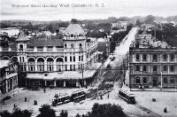 Looking west down Worcester Street from Cathedral Square 