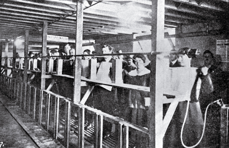 People using the inhalation chamber in the Government Buildings in Cathedral Square, Christchurch 