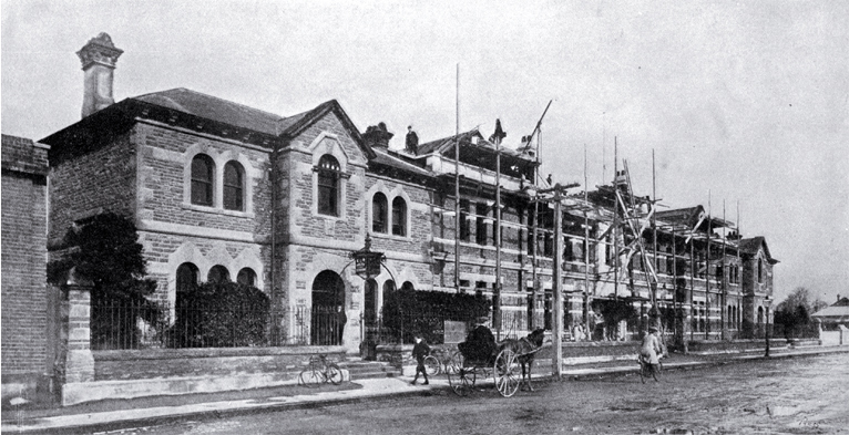 Additions to the Central Police Station, Hereford Street, Christchurch : the alterations in progress.