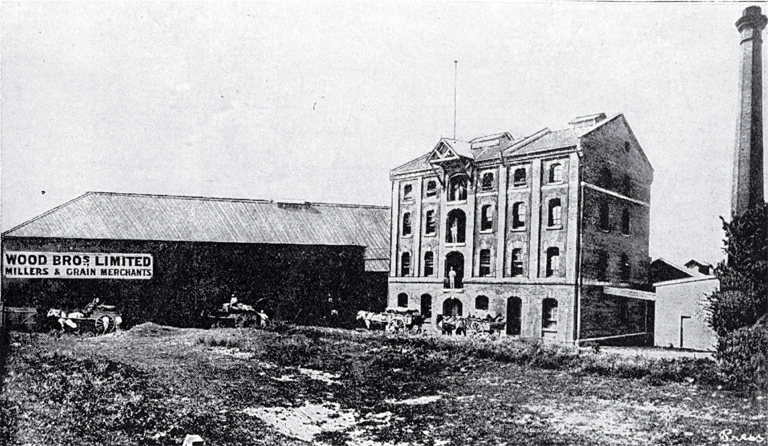 The Wood Bros. flour mill at Addington, Christchurch 