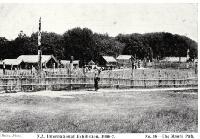 The Maori pa (Te Araiteuru Pa) constructed for the New Zealand International Exhibition 1906/7, Hagley Park, Christchurch 