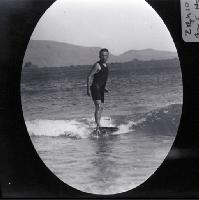 A man surfing, possibly at a Wellington beach