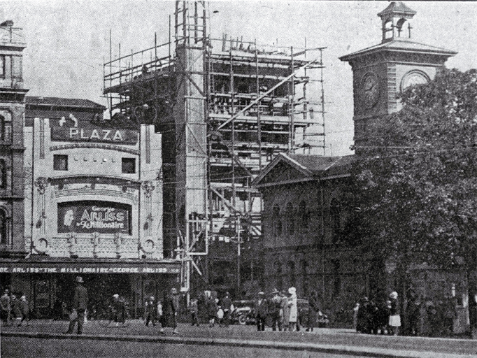 Looking towards the south-west corner of Cathedral Square, Christchurch 