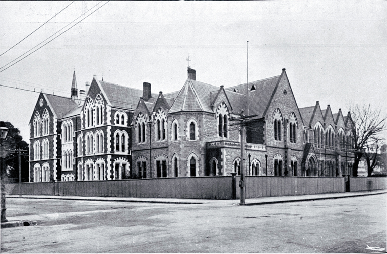 Christchurch Girls' High School, showing the new extension on the left 