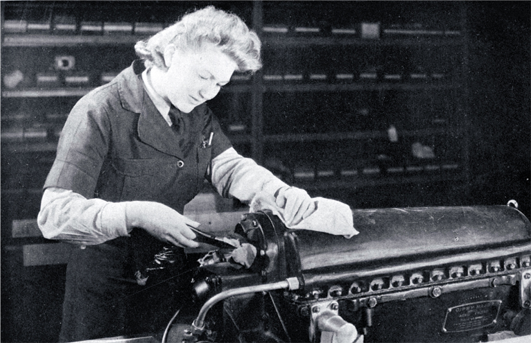 During the war, girls were engaged on a wide range of jobs 