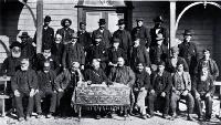 Delegates who attended a representative Maori gathering at Arowhenua Pa, Temuka 