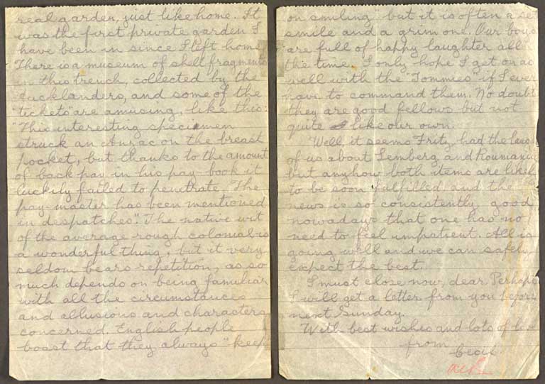 [Letter to Hazel] 6 August [1916]