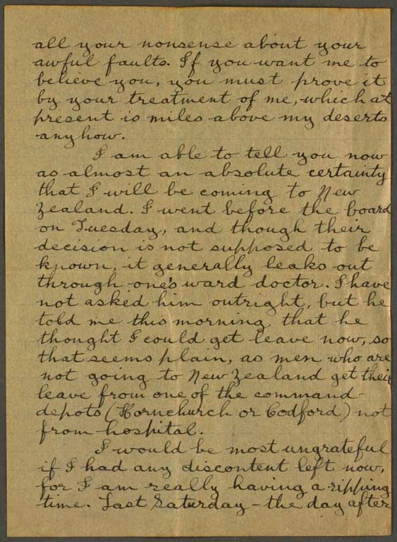 [Letter to Hazel] 14 December [1916]