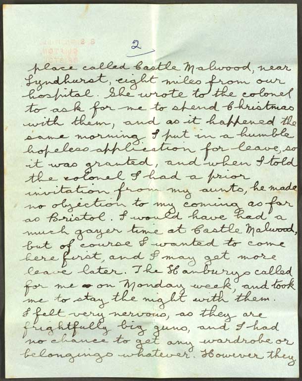 [Letter to Cecil's mother] 27 December [1916]