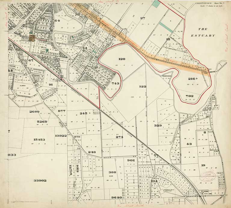 Map of the city of Christchurch. [1929] Sheet 9 of 9