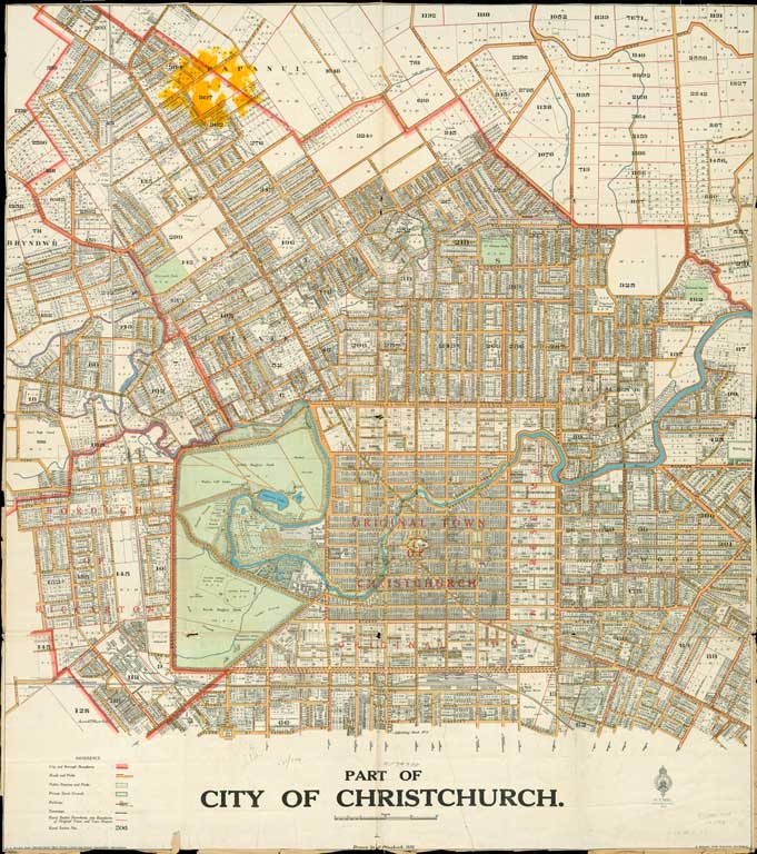 Part of city of Christchurch. 1926 