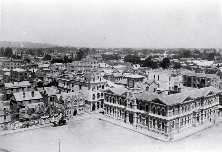 Cathedral Square, south corner from Cathedral tower Cathedral Square, south corner from Cathedral tower