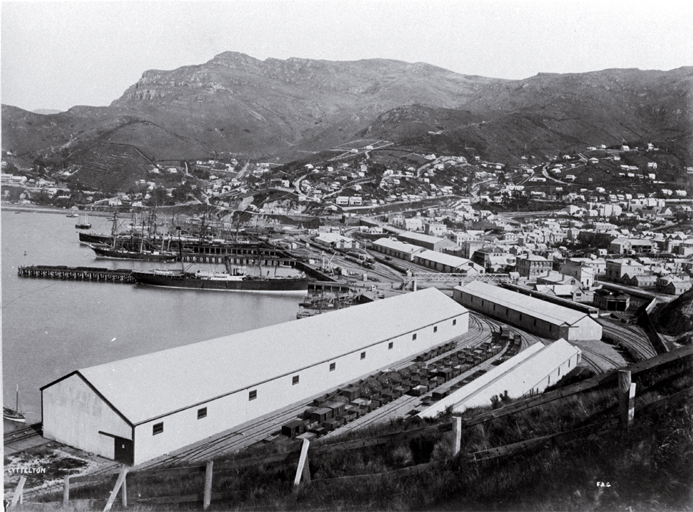 Lyttelton and harbour Lyttelton and harbour