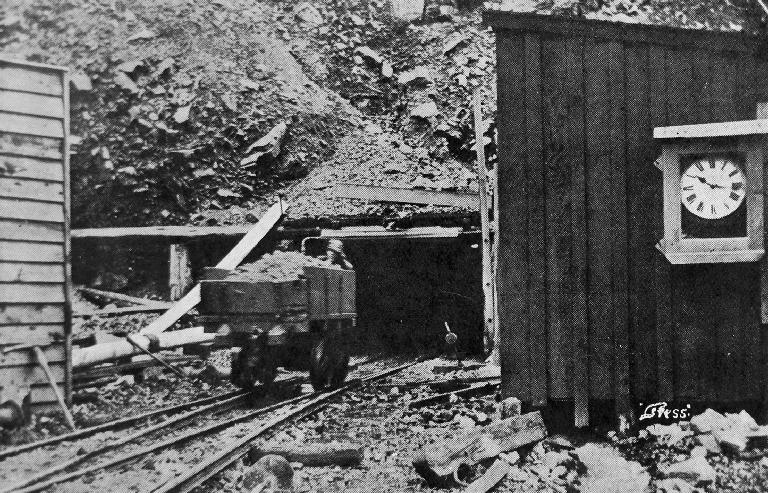 A truck load of borings running from the tunnel to the tip head.