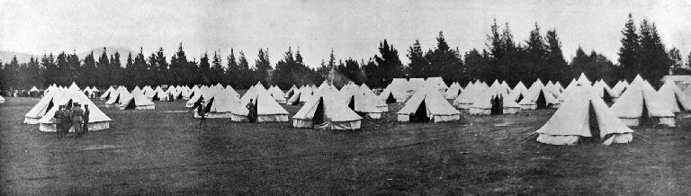 A view of the camp of the Blue Force at Sheffield.