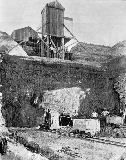 The intake to the tunnel that will carry the water from Lake Coleridge to near the site of the power-house.