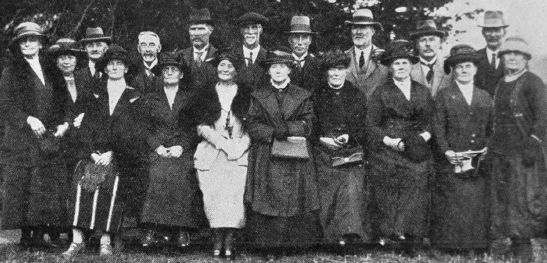 A group of some of the first pupils of the Tai Tapu school who attended the jubilee celebrations.