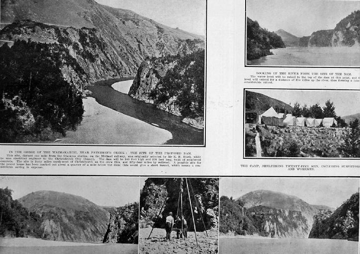 In the gorge of the Waimakariri, near Paterson’s Creek: the site of the proposed dam.