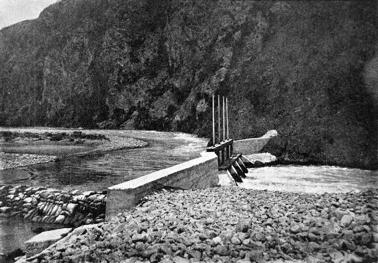 The Lake Coleridge Hydro - Electric System: a view of the Harper diversion.