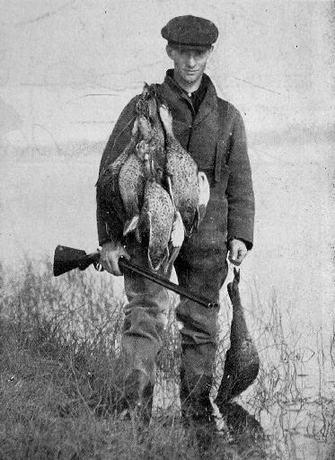 A duck shooter at Lake Ellesmere and his day’s bag.