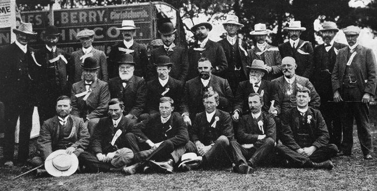 [Group of people at Ellesmere Show, Leeston].