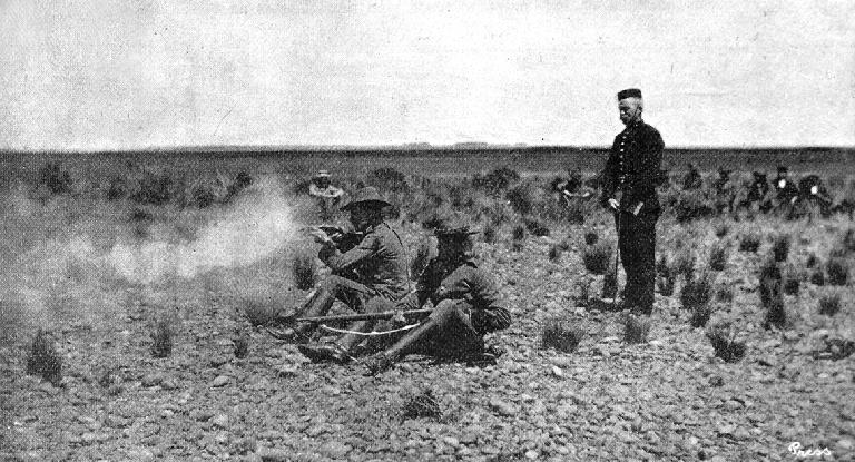 Sergeants Irvine and Williams, first men to shoot on the range.