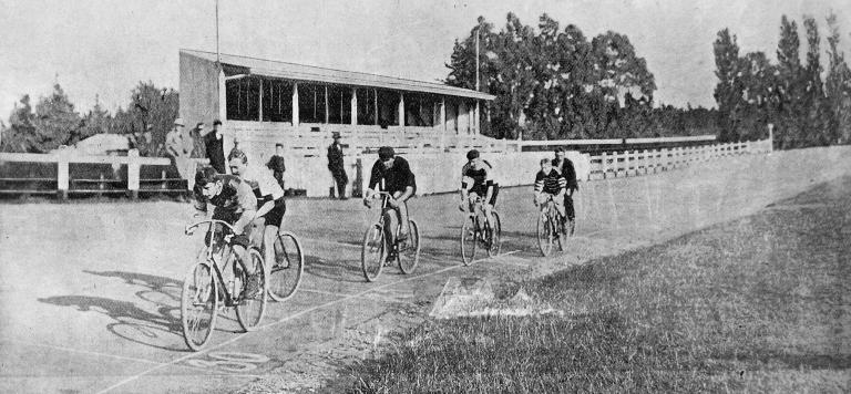 The Leeston Cycling track: training in the early morning.