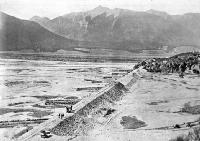 Progress on the Midland Railway (Christchurch to Greymouth), the formation on the Christchurch side, two miles past Cass.