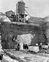 The intake to the tunnel that will carry the water from Lake Coleridge to near the site of the power-house.