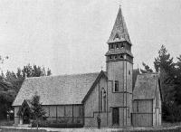 The Anglican church, Prebbleton, Canterbury which was utterly destroyed by fire on Wednesday night, March 21st.