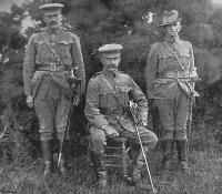 The Officers. Lieutenant W. Gilmour, Captain Macartney, Lieutenant Beckett.