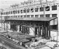 Where the pipe-line ends at the power-house. A view of the existing power-house.