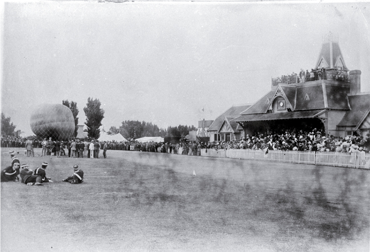 Balloon ascent, Lancaster Park [between Dec. 1910 and Jan. 1911]. CCL-KPCD1-IMG0043 