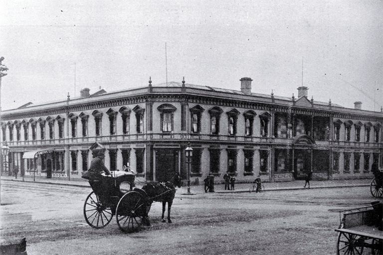The Terminus Hotel which was directly opposite the Christchurch Railway Station 