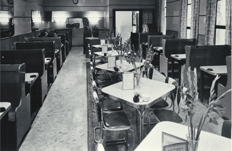 Interior view of the Regent Cafe, in the Regent Theatre Building, Cathedral Square 