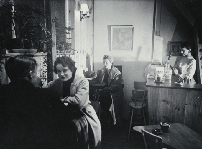 Customers relaxing in the Attic Coffee House, 123a Cashel Street 