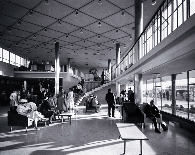 Passengers in one of the spacious lounges at the Christchurch International Airport 